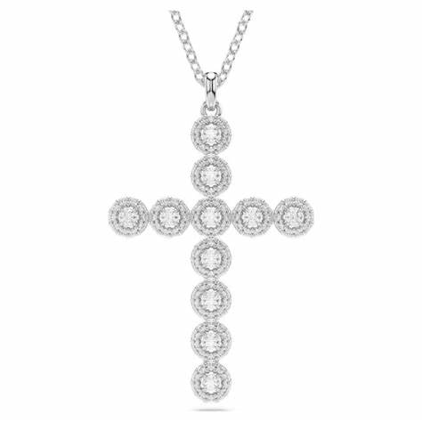 INSIGNE:PEND CROSS_ANGELIC WHI/RHS
