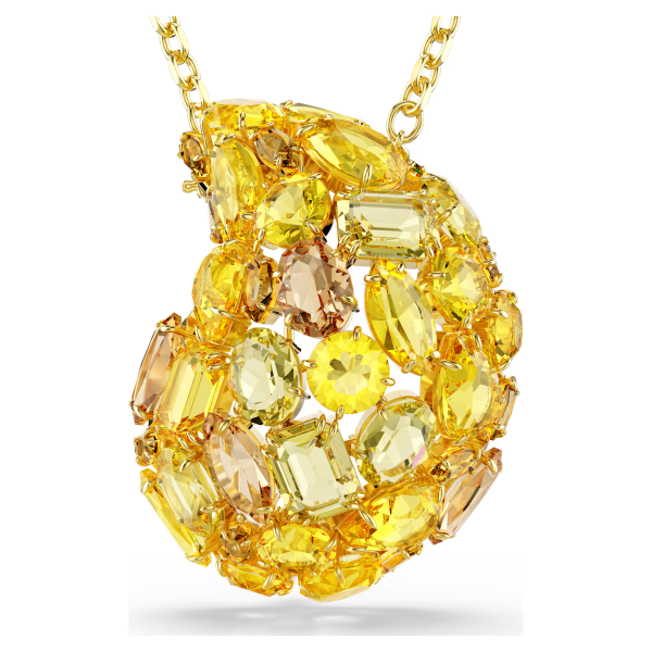 GEMA:PEND BROOCH YEL/GOS