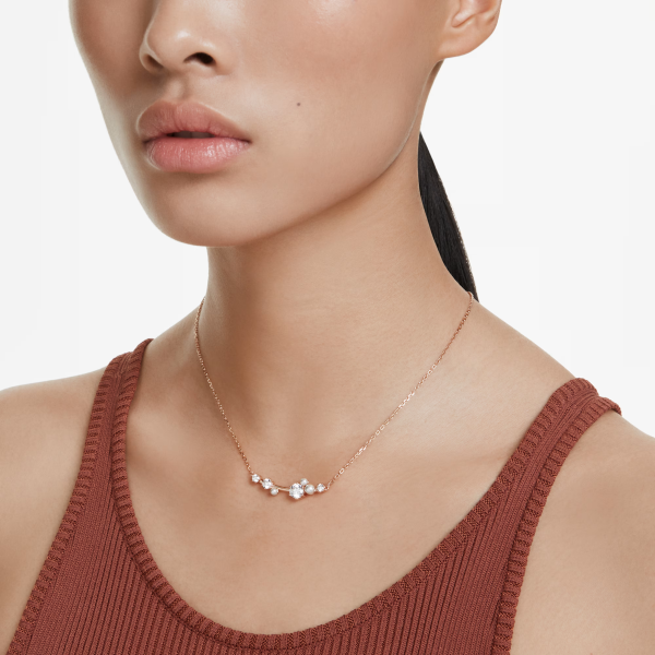 CONSTELLA:NECKLACE BAR WHITE/ROS